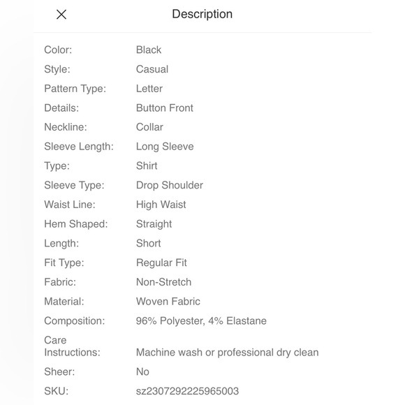 Shein Letter Dress, XL size, long sleeve, above knee length, smocked waist - Picture 11 of 11